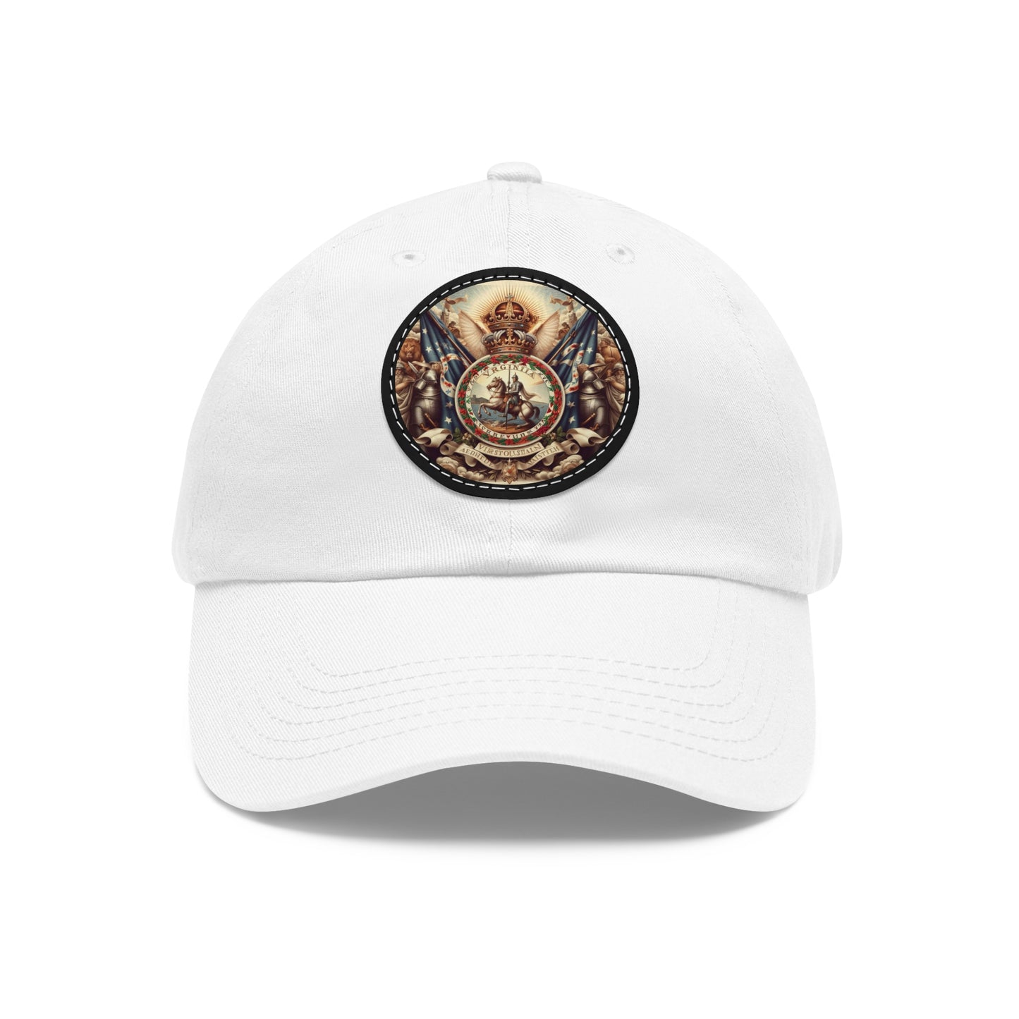 Virginia Vintage Christian Crusader Campaign Hat - Chino Twill Leather Logo - 100% Charity - The God Vote Collection by Chris Rabalais