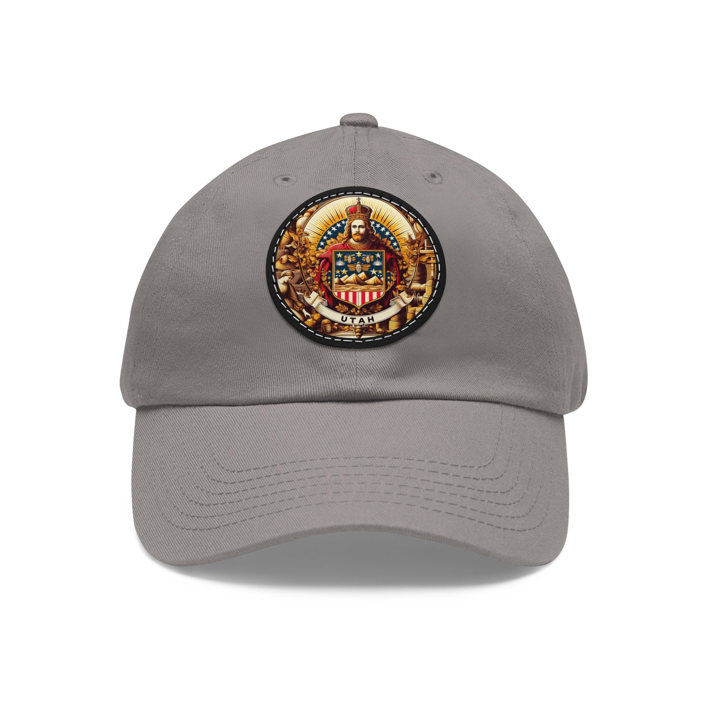 Utah Vintage Christian Crusader Campaign Hat - Chino Twill Leather Logo - 100% Charity - The God Vote Collection by Chris Rabalais