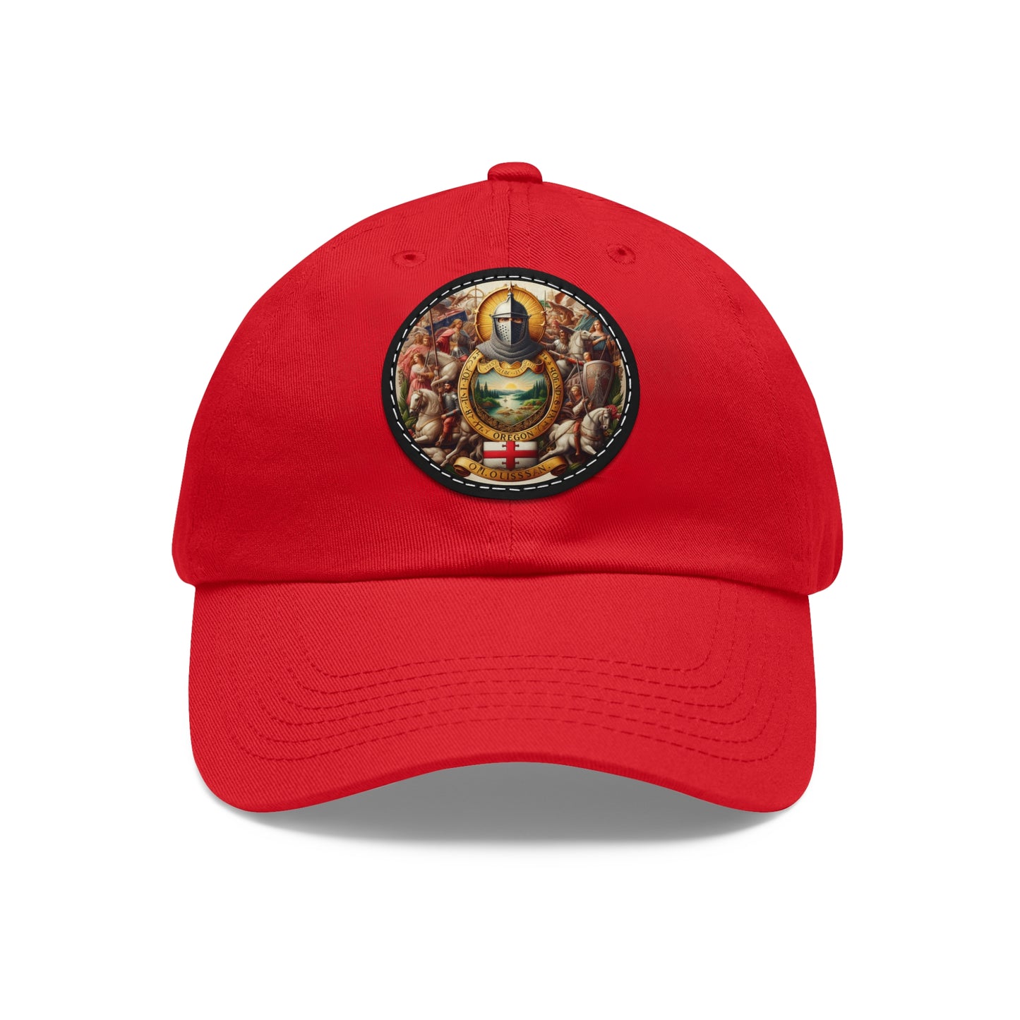 Oregon Vintage Christian Crusader Campaign Hat - Chino Twill Leather Logo - 100% Charity - The God Vote Collection by Chris Rabalais