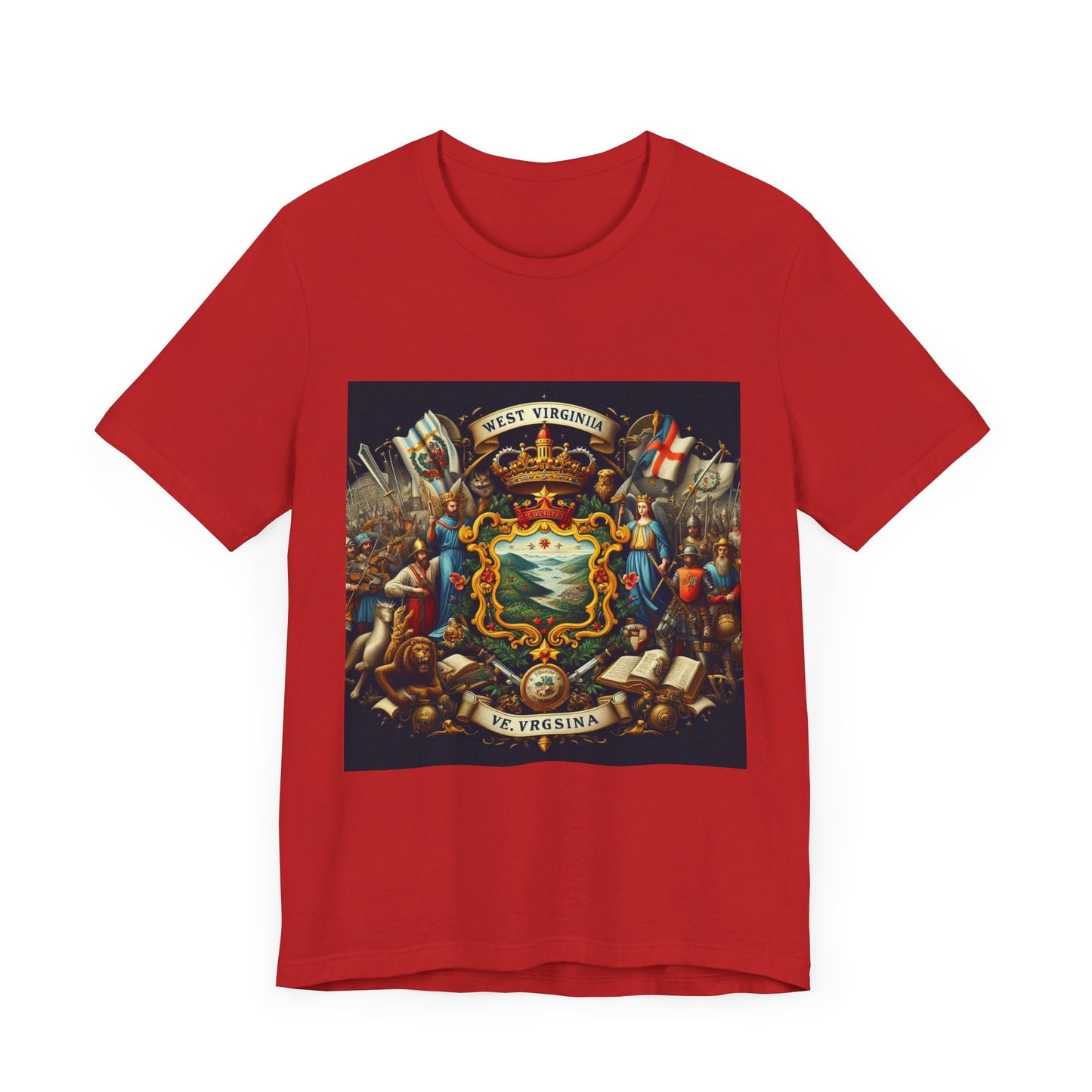 West Virginia Vintage Christian Crusader - Unisex Jersey Tee - USA - 100% Charity Benefit - The God Vote Collection by Chris Rabalais
