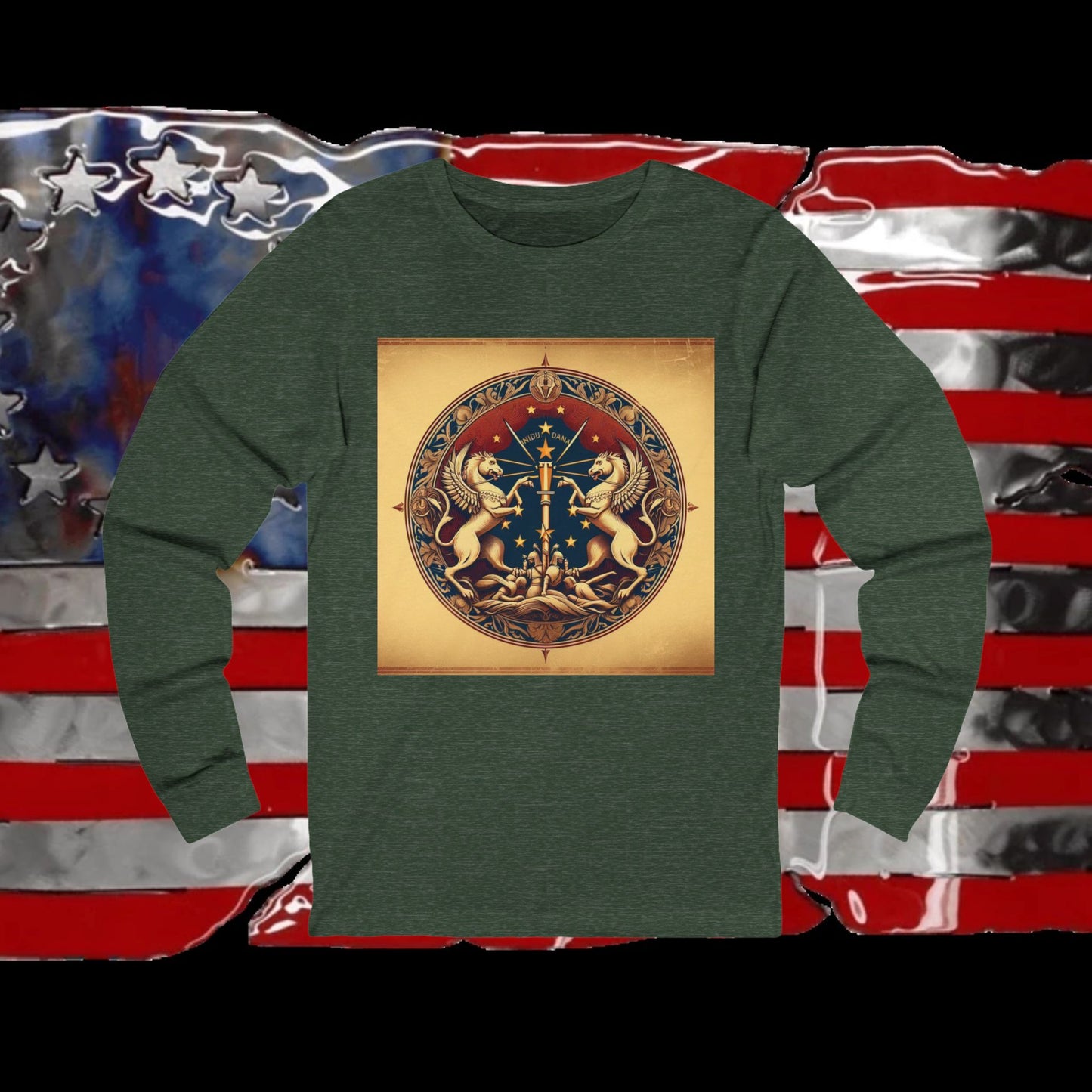 Indiana Vintage Christian Crusader - Unisex Premium Long Sleeve Jersey Tee - 100% Charity - The God Vote Collection by Chris Rabalais