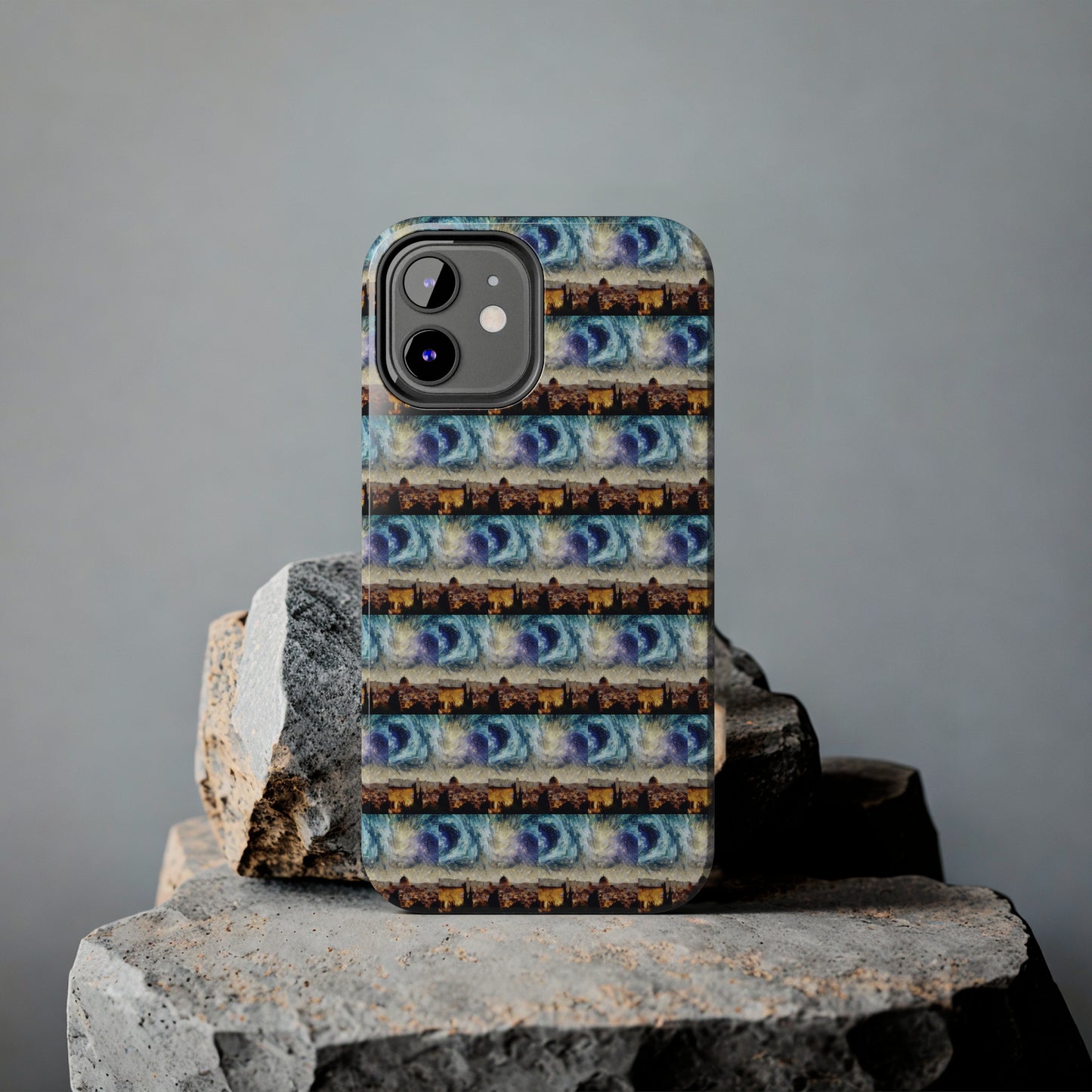 AImagination Collection iPhone Tough Case - "Starry Jerusalem" - The God Ball Originals by Chris Rabalais (2024)