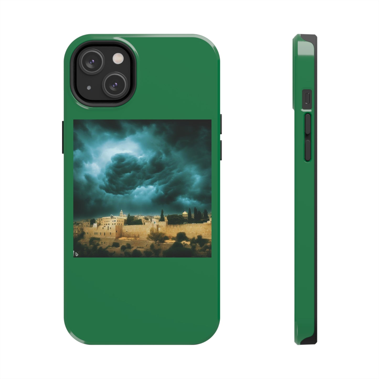AImagination Collection iPhone Tough Case - "Storm Over Jerusalem" - The God Ball Originals by Chris Rabalais (2024)