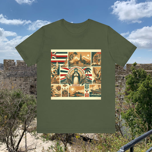 Hawaii Vintage Christian Crusader - Unisex Jersey Tee - USA - 100% Charity Benefit - The God Vote Collection by Chris Rabalais