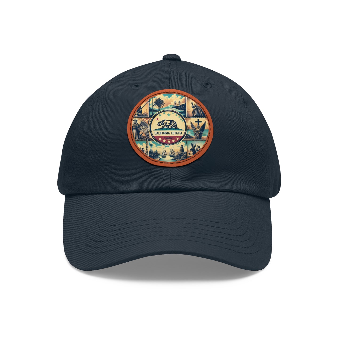 California Vintage Christian Crusader Campaign Hat - Chino Twill Leather Logo - 100% Charity - The God Vote Collection by Chris Rabalais