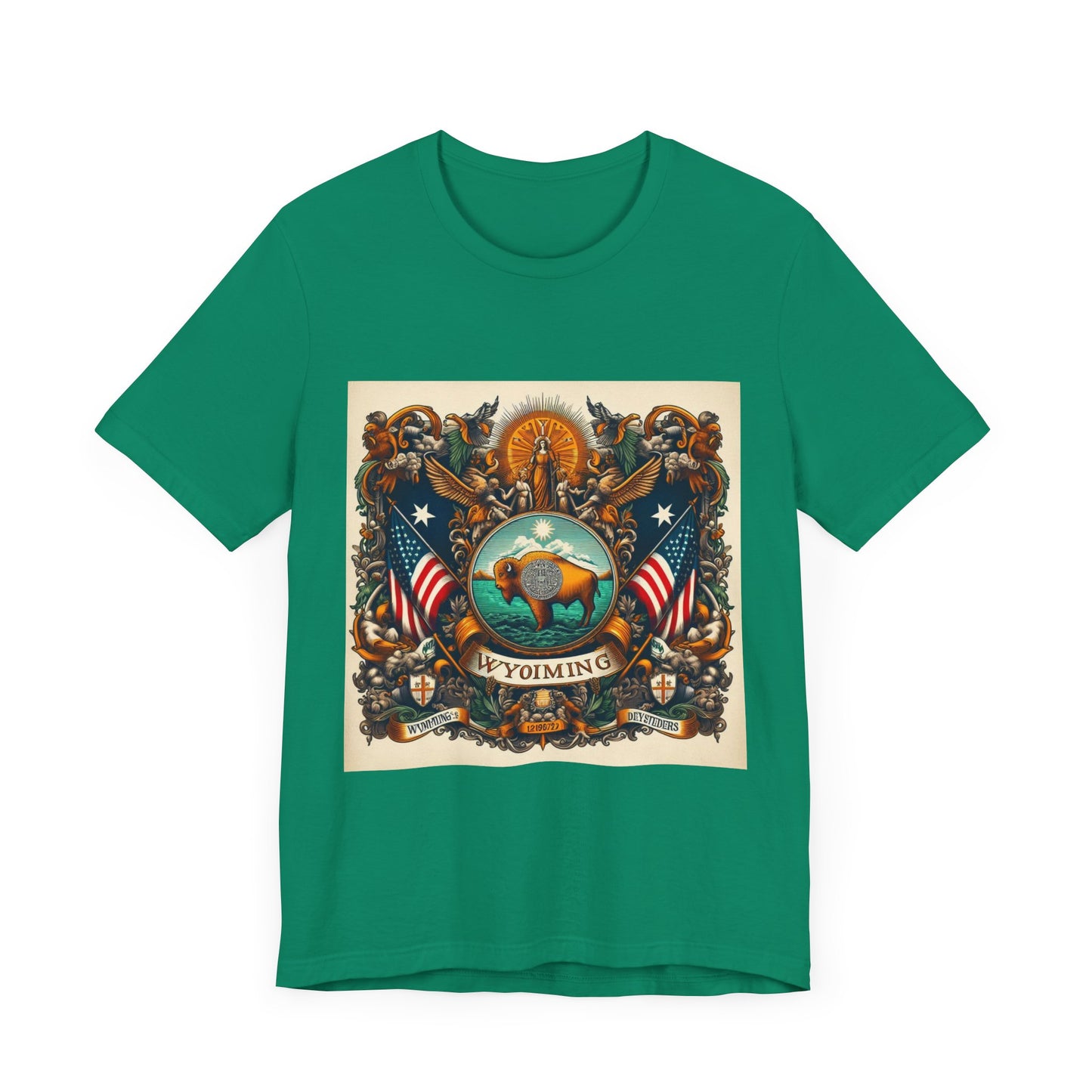 Wyoming Vintage Christian Crusader - Unisex Jersey Tee - USA - 100% Charity Benefit - The God Vote Collection by Chris Rabalais