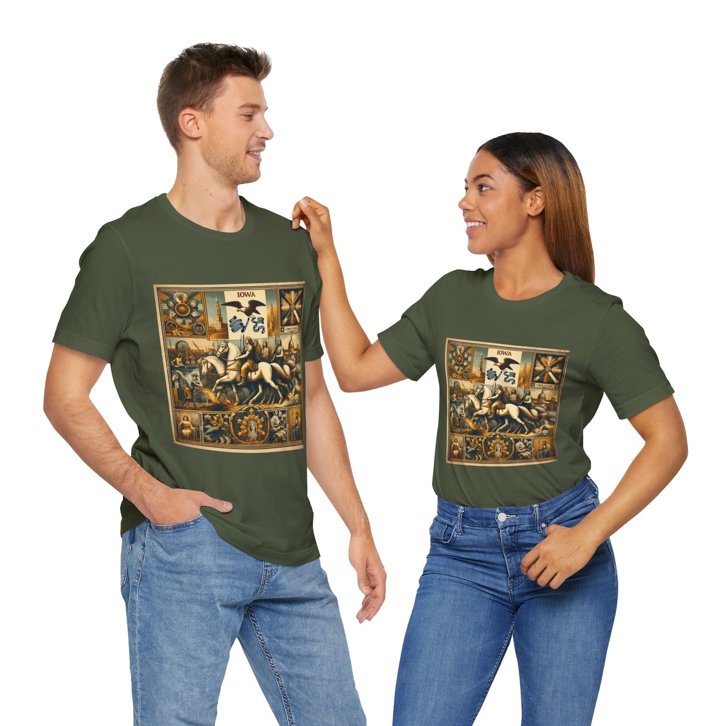 Iowa Vintage Christian Crusader - Unisex Jersey Tee - USA - 100% Charity Benefit - The God Vote Collection by Chris Rabalais