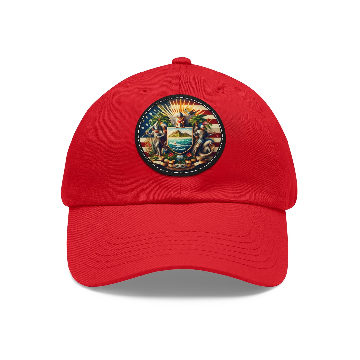 American Samoa Vintage Christian Crusader Campaign Hat - Chino Twill Leather Logo - 100% Charity - The God Vote Collection by Chris Rabalais
