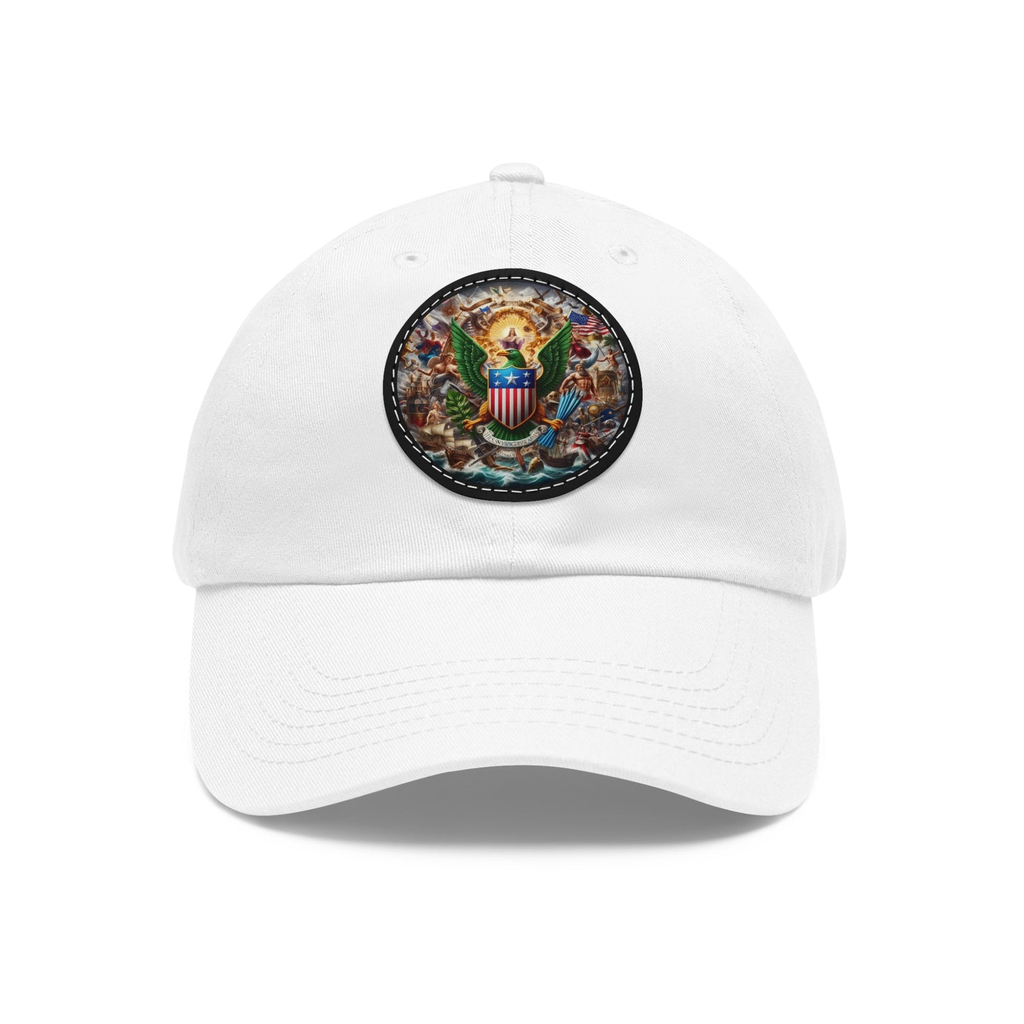 Virgin Islands Vintage Christian Crusader Campaign Hat - Chino Twill Leather Logo - 100% Charity - The God Vote Collection by Chris Rabalais