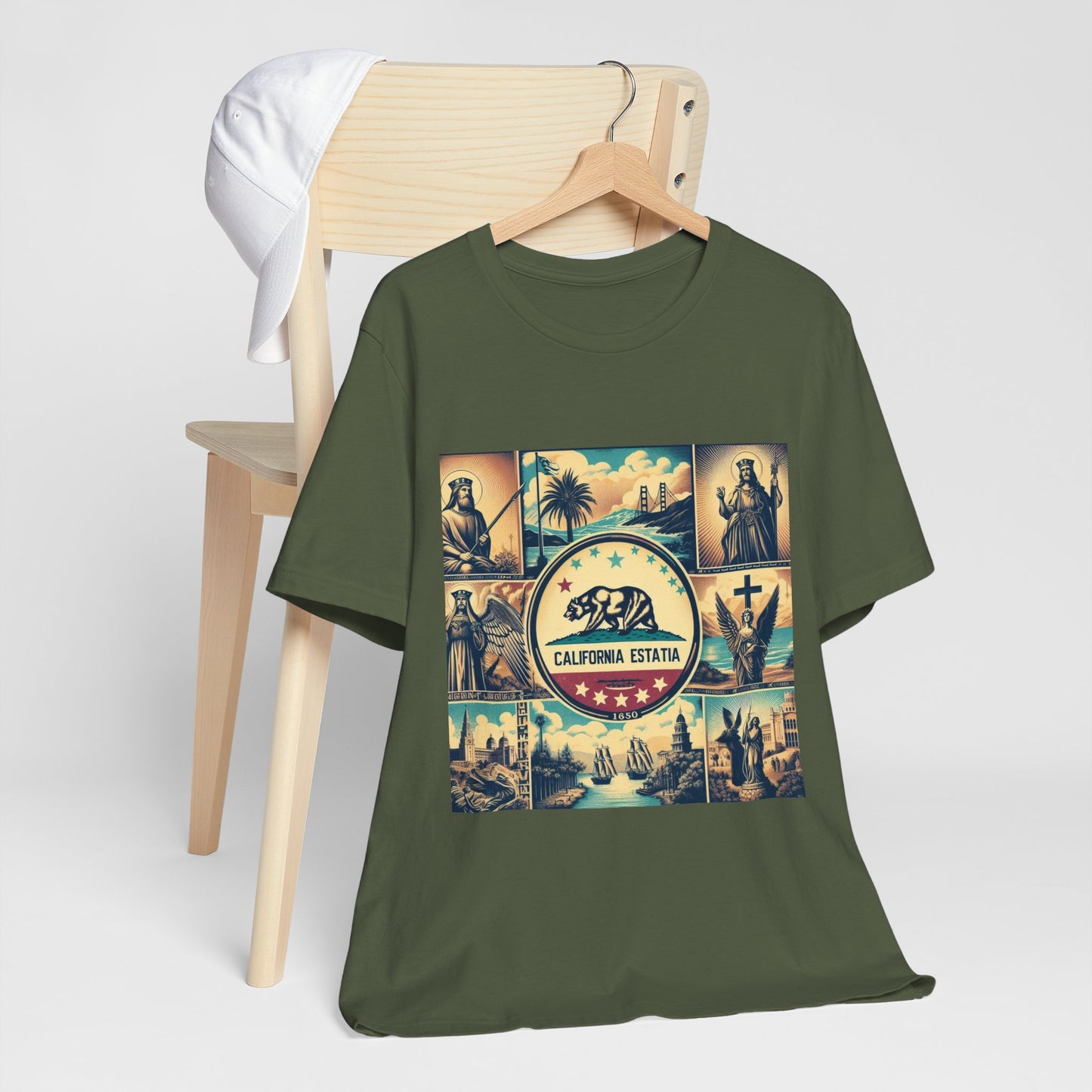 California Vintage Christian Crusader - Unisex Jersey Tee - USA - 100% Charity Benefit - The God Vote Collection by Chris Rabalais