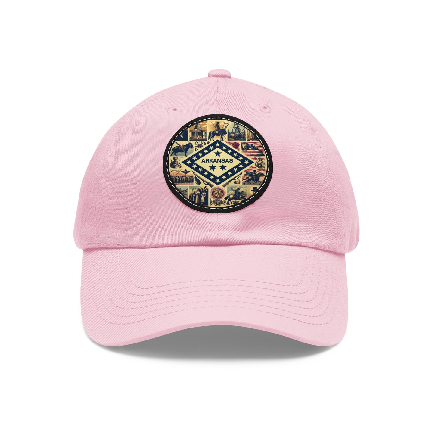 Arkansas Vintage Christian Crusader Campaign Hat - Chino Twill Leather Logo - 100% Charity - The God Vote Collection by Chris Rabalais