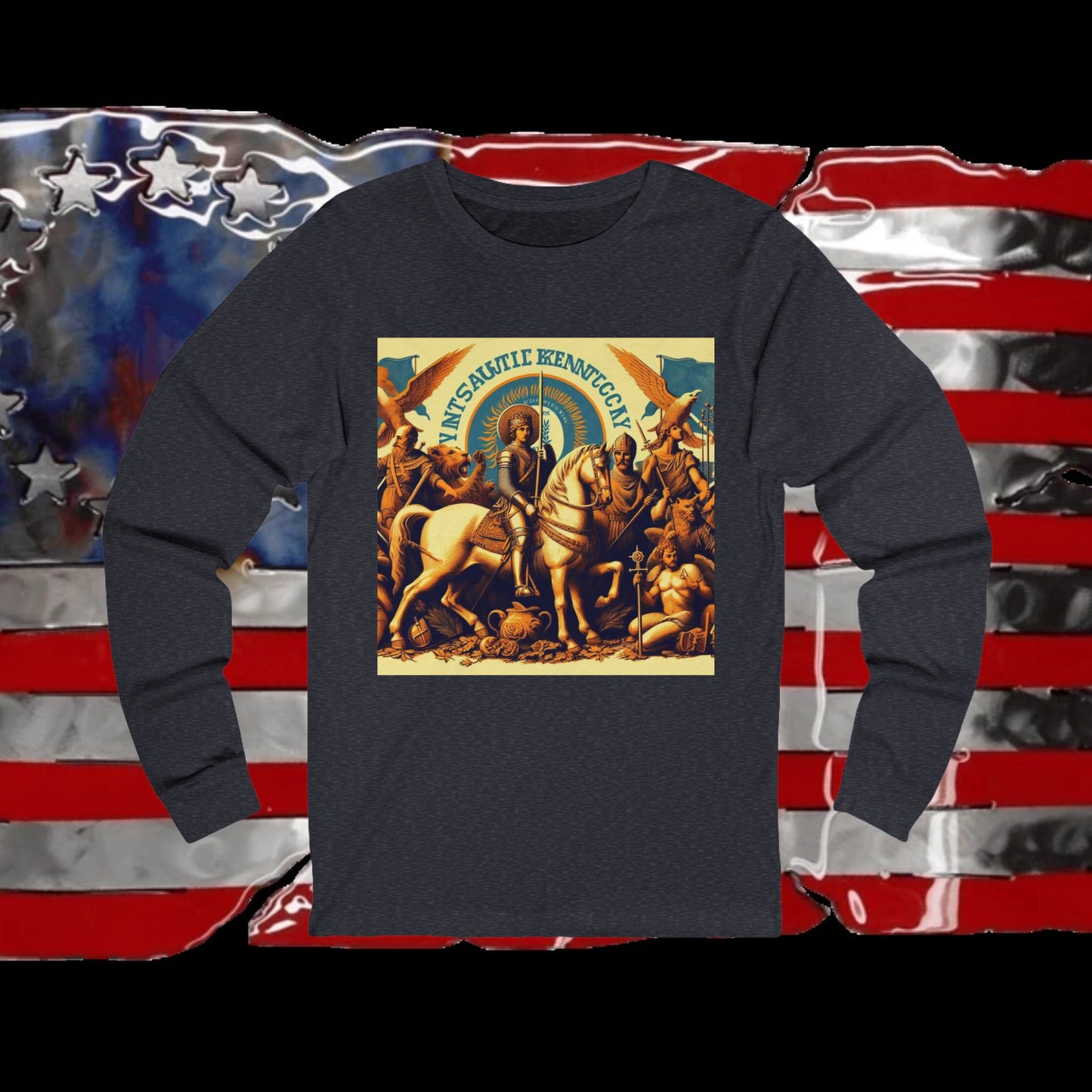 Kentucky Vintage Christian Crusader - Premium Unisex Long Sleeve Jersey Tee - 100% Charity - The God Vote Collection by Chris Rabalais