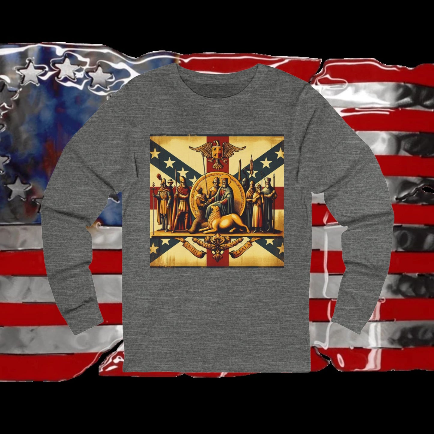 Alabama Vintage Christian Crusader - Premium Unisex Long Sleeve Jersey Tee - 100% Charity - The God Vote Collection by Chris Rabalais