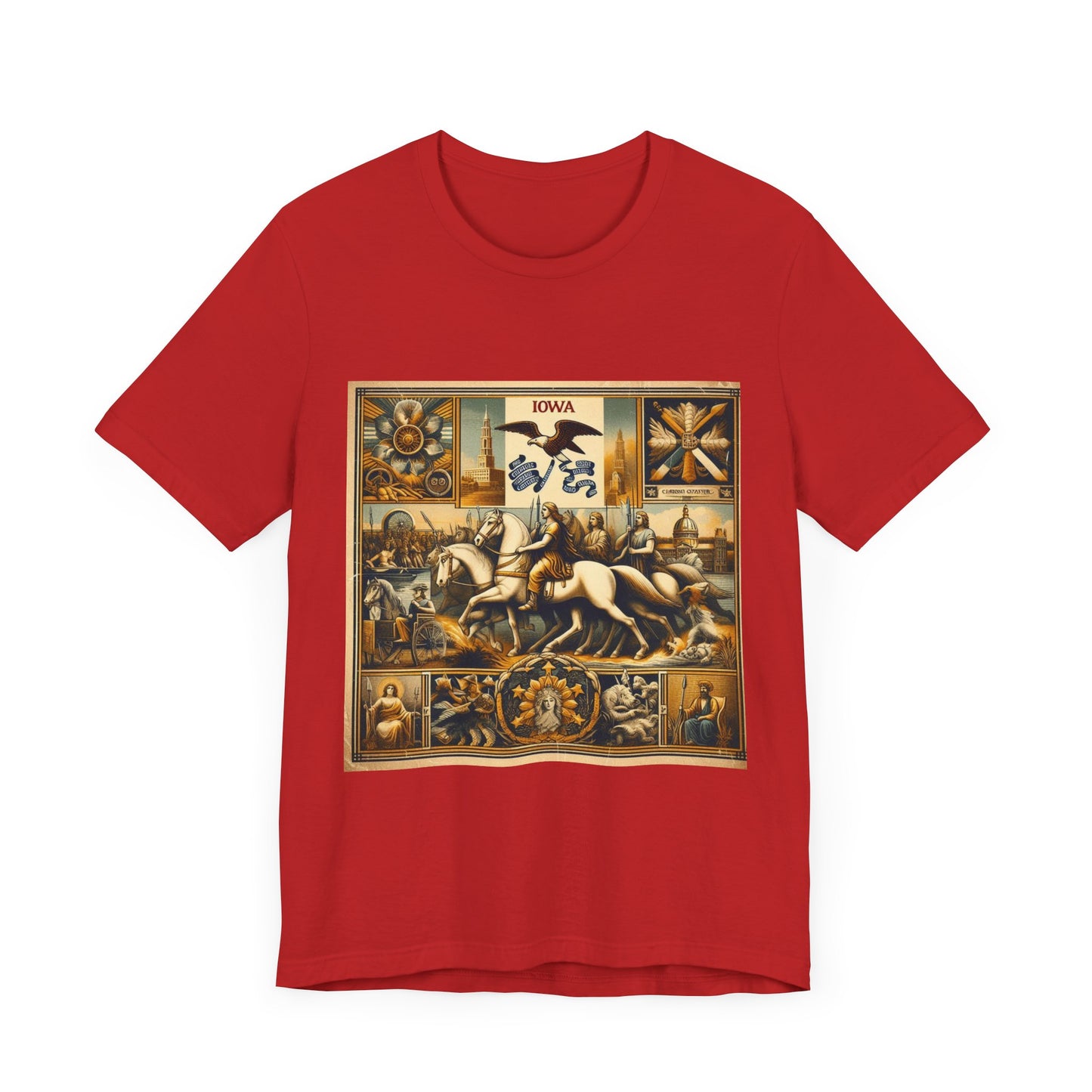 Iowa Vintage Christian Crusader - Unisex Jersey Tee - USA - 100% Charity Benefit - The God Vote Collection by Chris Rabalais