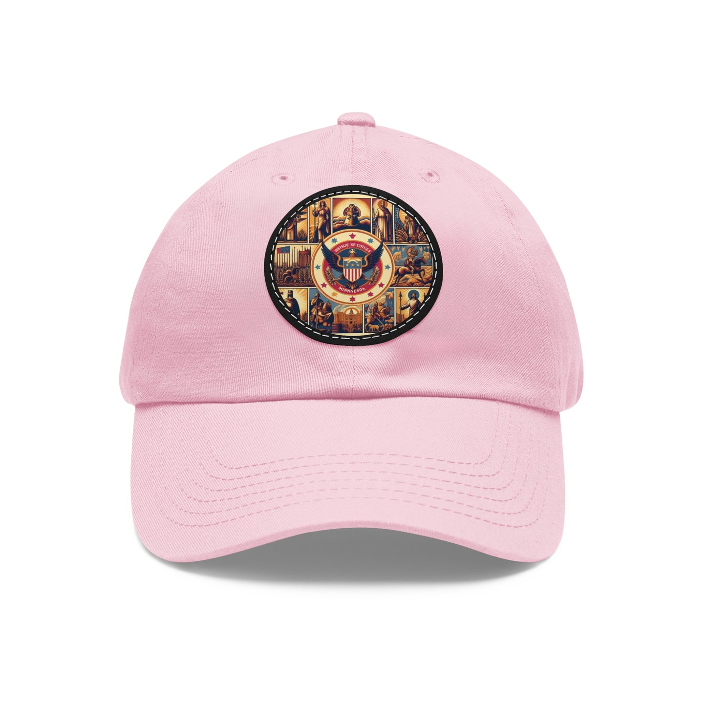 Minnesota Vintage Christian Crusader Campaign Hat - Chino Twill Leather Logo - 100% Charity - The God Vote Collection by Chris Rabalais