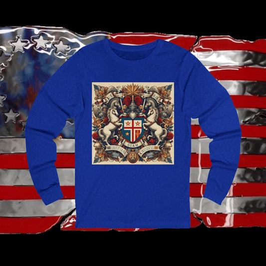 Guam Vintage Christian Crusader - Unisex Premium Long Sleeve Jersey Tee - 100% Charity - The God Vote Collection by Chris Rabalais