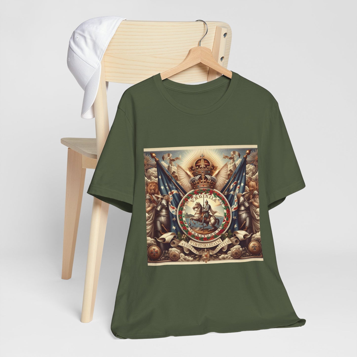Virginia Vintage Christian Crusader - Unisex Jersey Tee - USA - 100% Charity Benefit - The God Vote Collection by Chris Rabalais