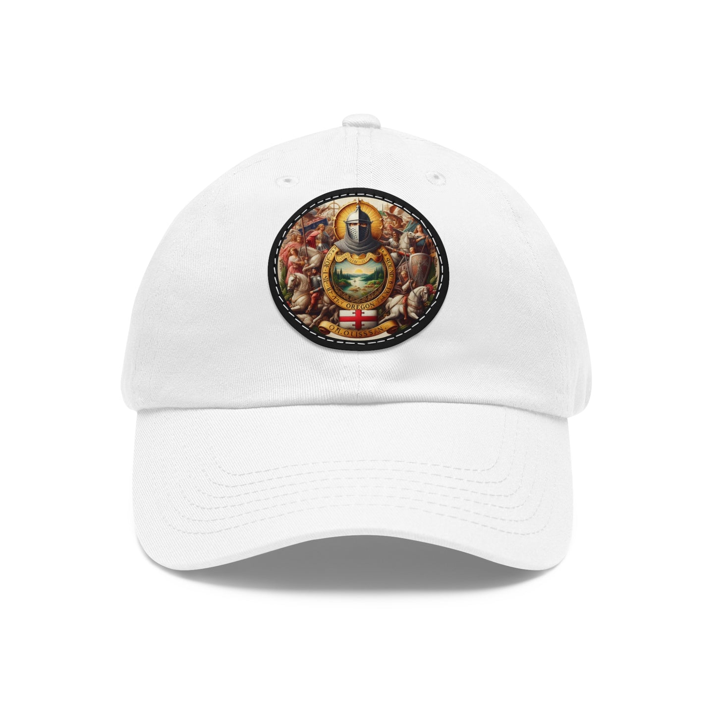 Oregon Vintage Christian Crusader Campaign Hat - Chino Twill Leather Logo - 100% Charity - The God Vote Collection by Chris Rabalais