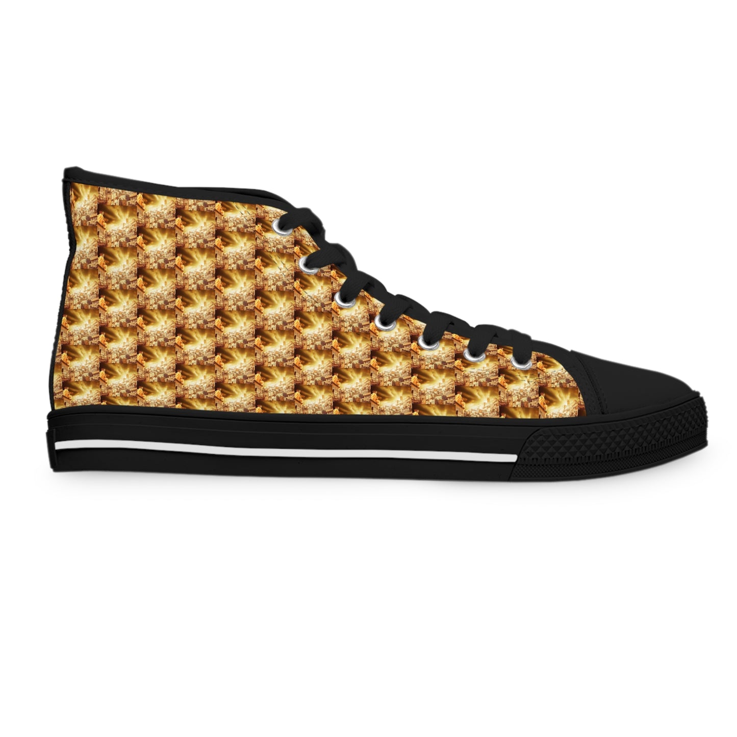 AImagination Collection Women's High Top Sneakers - "The Golden Kingdom" - The God Ball Originals by Chris Rabalais (2024)
