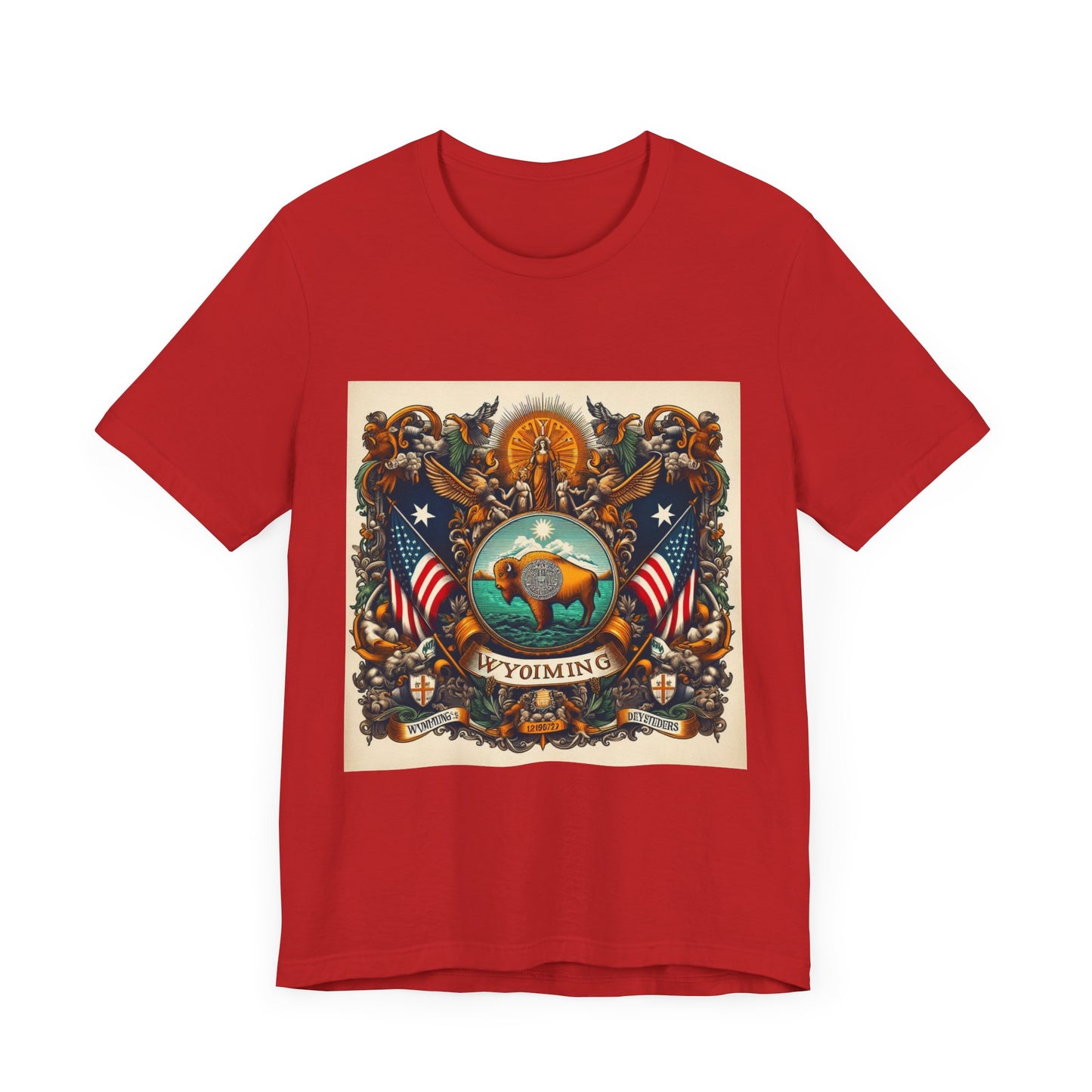 Wyoming Vintage Christian Crusader - Unisex Jersey Tee - USA - 100% Charity Benefit - The God Vote Collection by Chris Rabalais