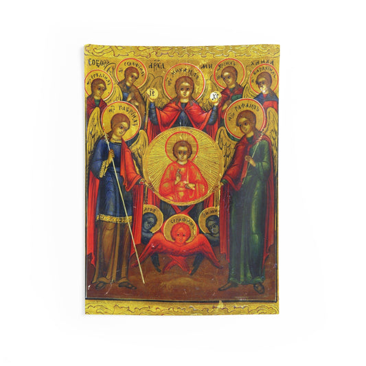 Synaxis of the Archangel Michael and the Other Bodiless Powers Orthodox Icon Home Tapestry Catholic Christian Bible Scripture Christ Gift