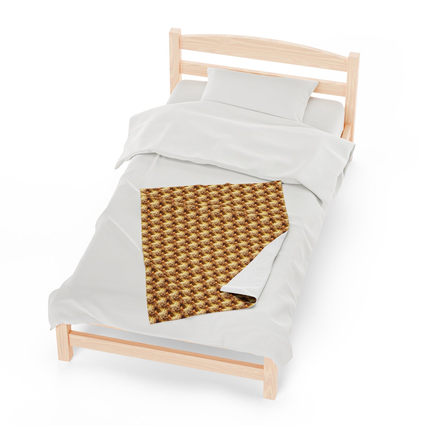 AImagination Collection Velveteen Plush Blanket - "The Golden Kingdom" - The God Ball Originals by Chris Rabalais (2024)