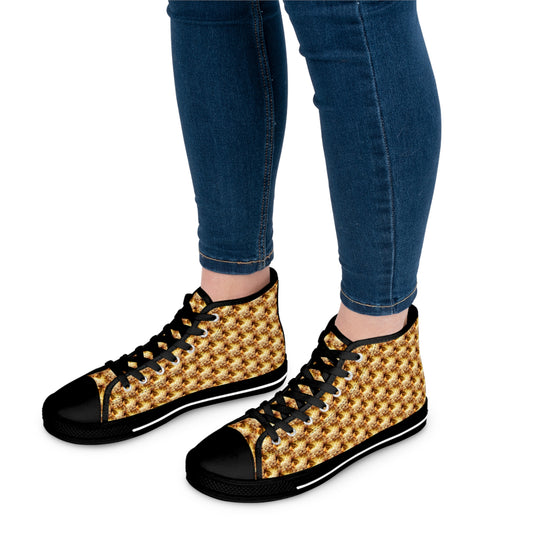 AImagination Collection Women's High Top Sneakers - "The Golden Kingdom" - The God Ball Originals by Chris Rabalais (2024)