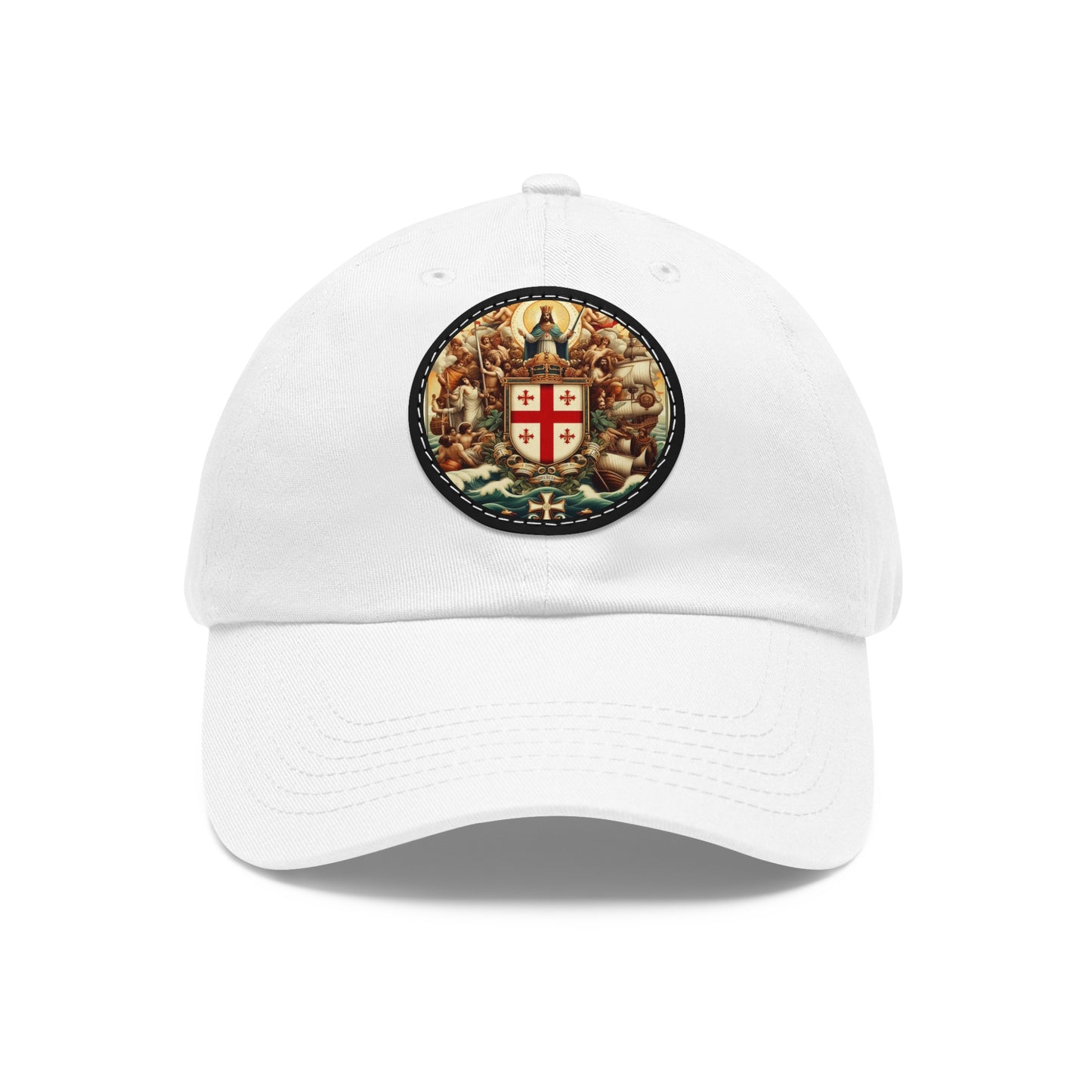 N. Mariana Vintage Christian Crusader Campaign Hat - Chino Twill Leather Logo - 100% Charity - The God Vote Collection by Chris Rabalais