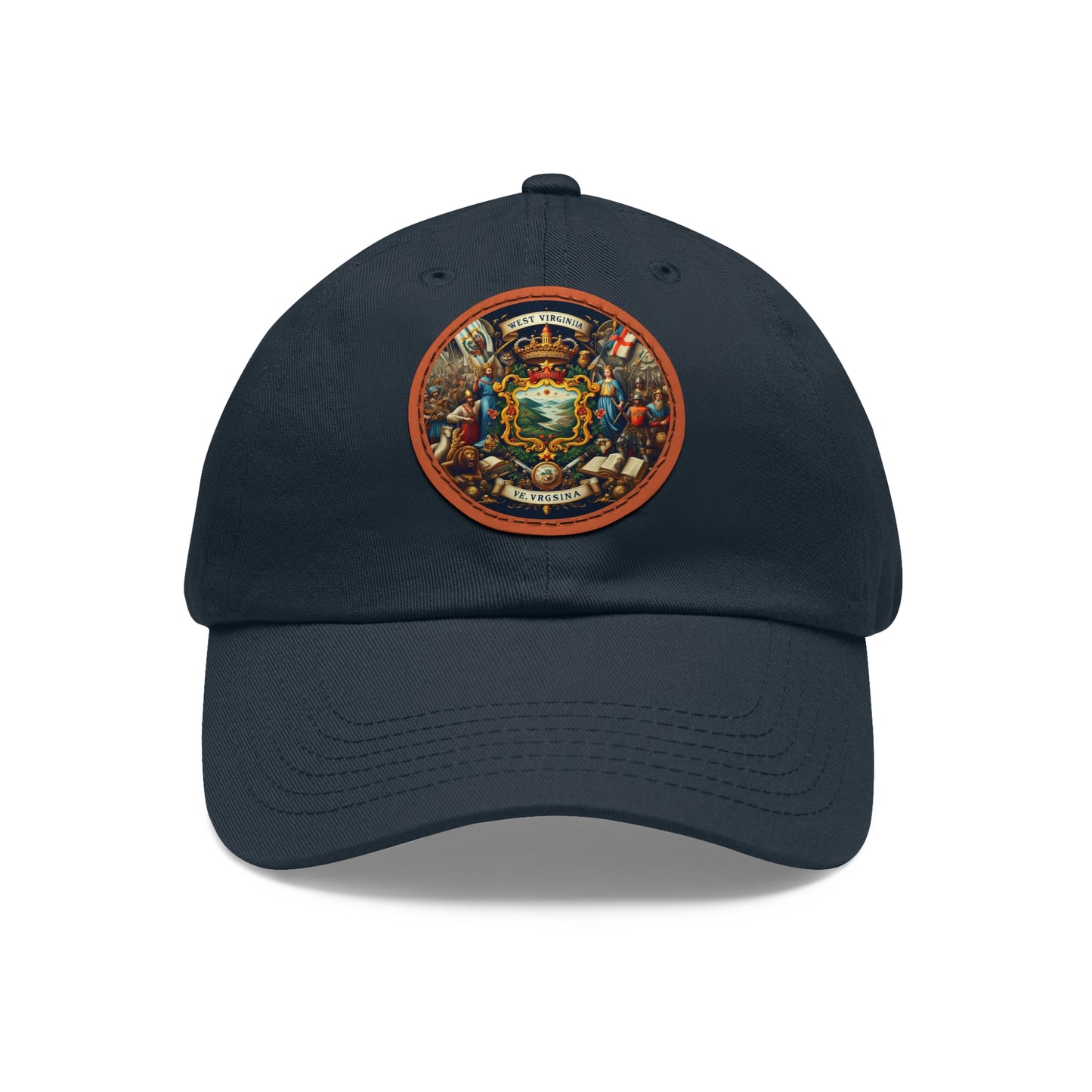 West Virginia Vintage Christian Crusader Campaign Hat - Chino Twill Leather Logo - 100% Charity - The God Vote Collection by Chris Rabalais