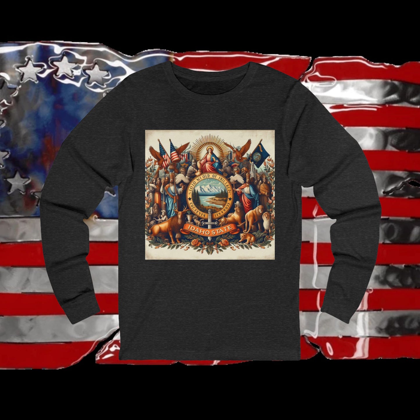 Idaho Vintage Christian Crusader - Premium Unisex Long Sleeve Jersey Tee - 100% Charity - The God Vote Collection by Chris Rabalais