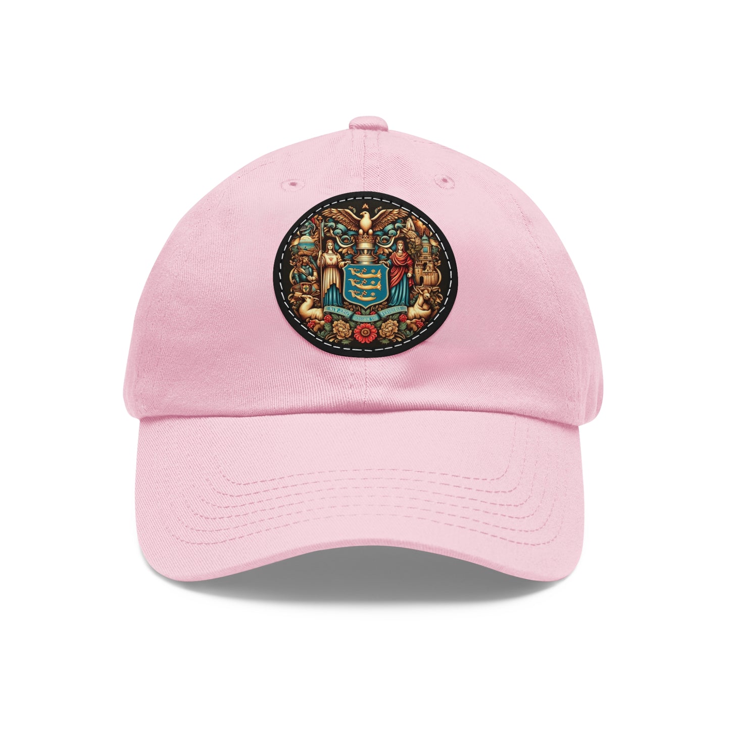 New Jersey Vintage Christian Crusader Campaign Hat - Chino Twill Leather Logo - 100% Charity - The God Vote Collection by Chris Rabalais