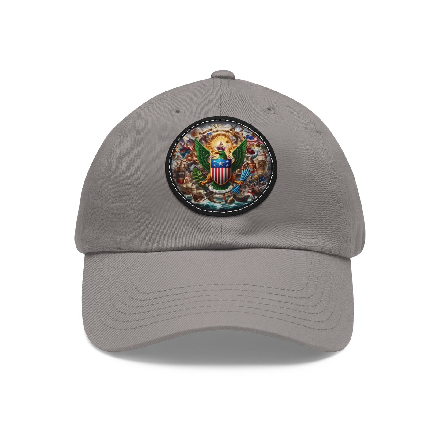 Virgin Islands Vintage Christian Crusader Campaign Hat - Chino Twill Leather Logo - 100% Charity - The God Vote Collection by Chris Rabalais