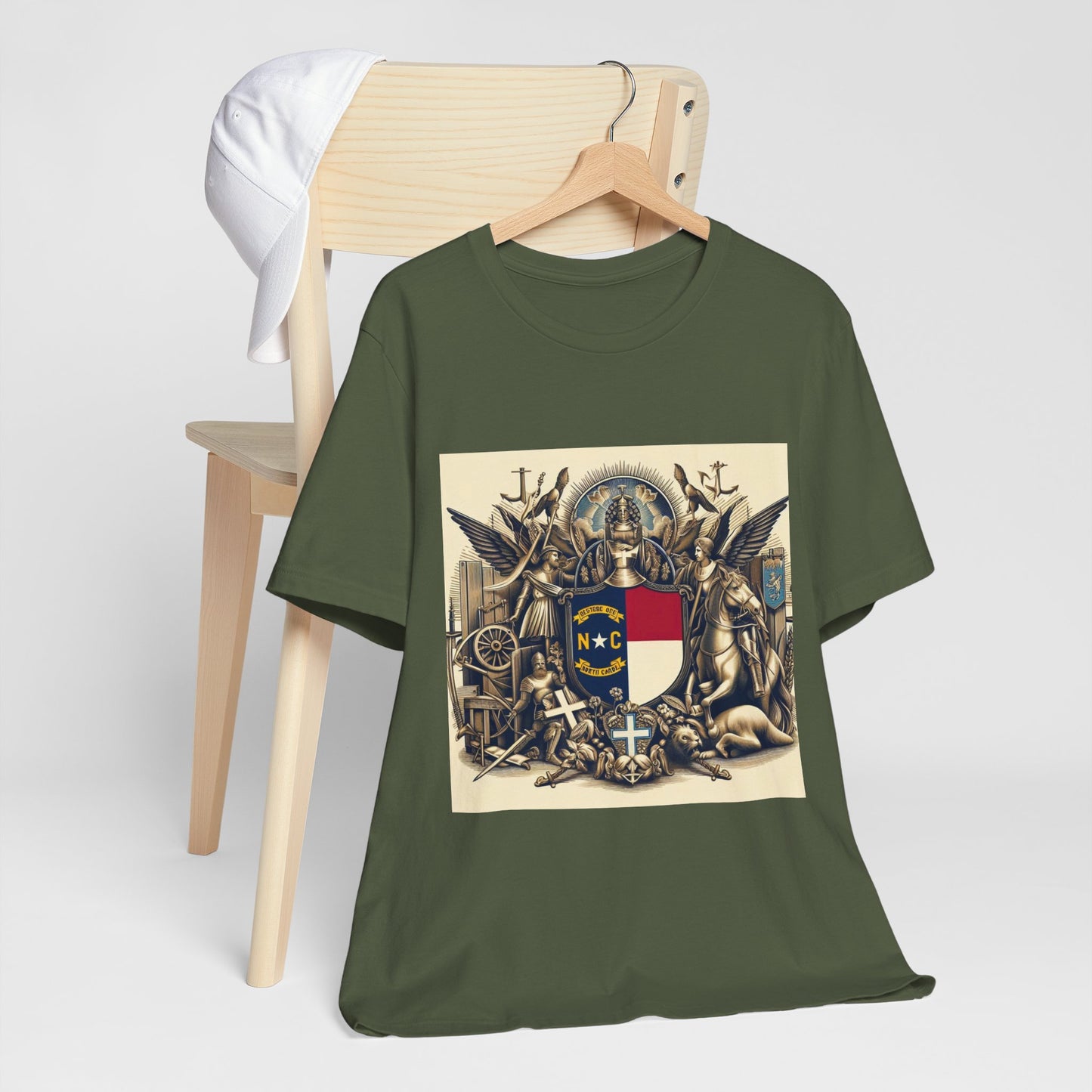 North Carolina Vintage Christian Crusader - Unisex Jersey Tee - USA - 100% Charity Benefit - The God Vote Collection by Chris Rabalais