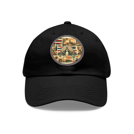 Hawaii Vintage Christian Crusader Campaign Hat - Chino Twill Leather Logo - 100% Charity - The God Vote Collection by Chris Rabalais