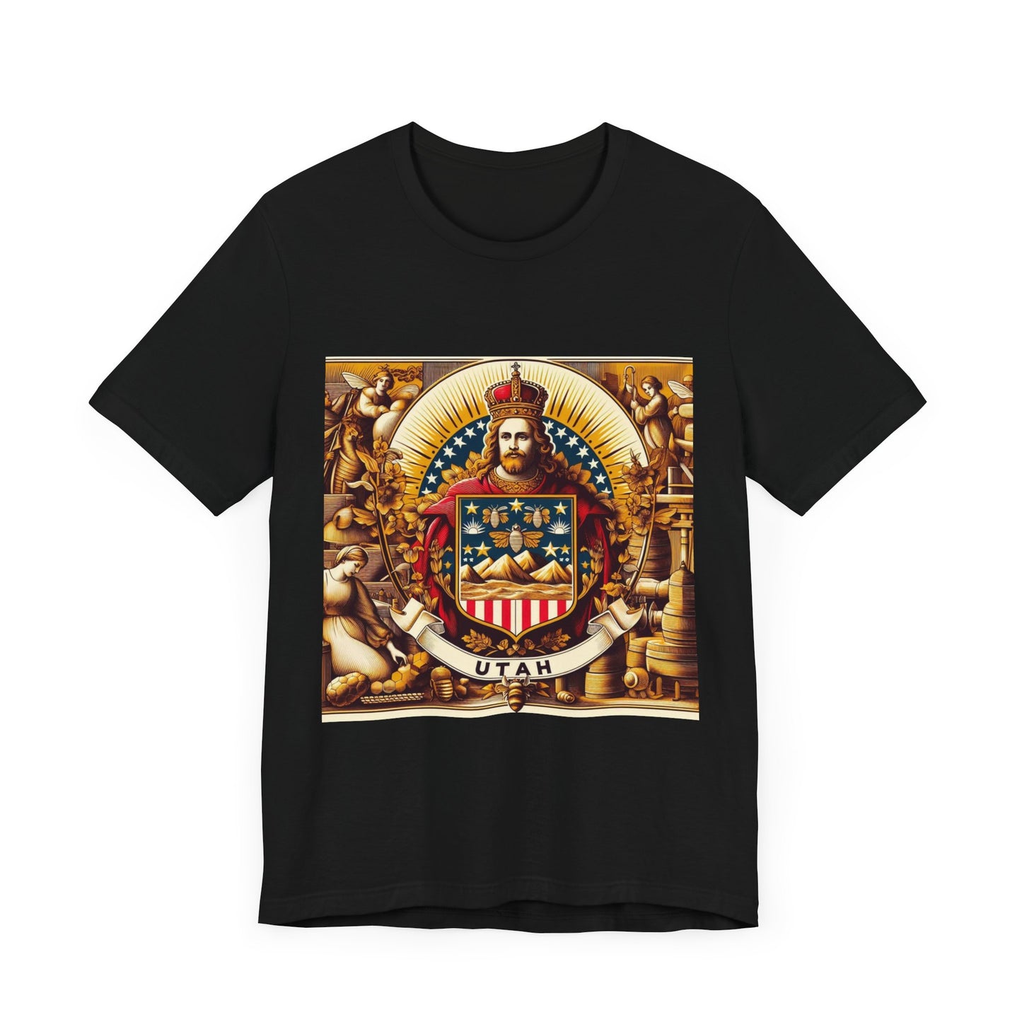 Utah Vintage Christian Crusader - Unisex Jersey Tee - USA - 100% Charity Benefit - The God Vote Collection by Chris Rabalais