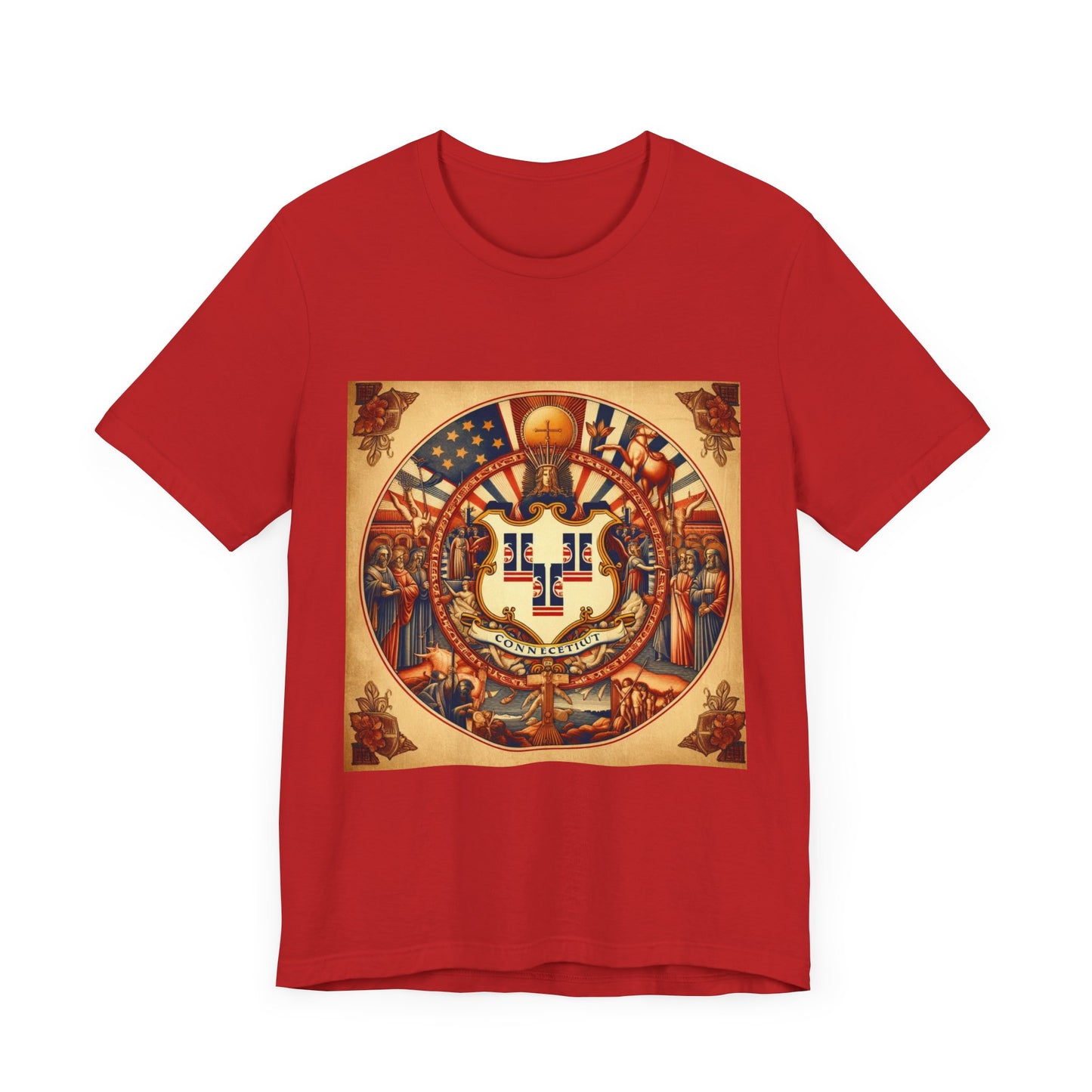 Connecticut Vintage Christian Crusader - Unisex Jersey Tee - USA - 100% Charity Benefit - The God Vote Collection by Chris Rabalais