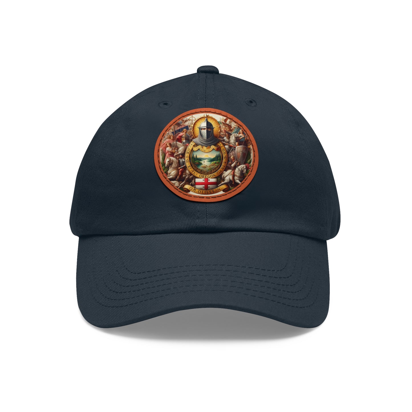 Oregon Vintage Christian Crusader Campaign Hat - Chino Twill Leather Logo - 100% Charity - The God Vote Collection by Chris Rabalais