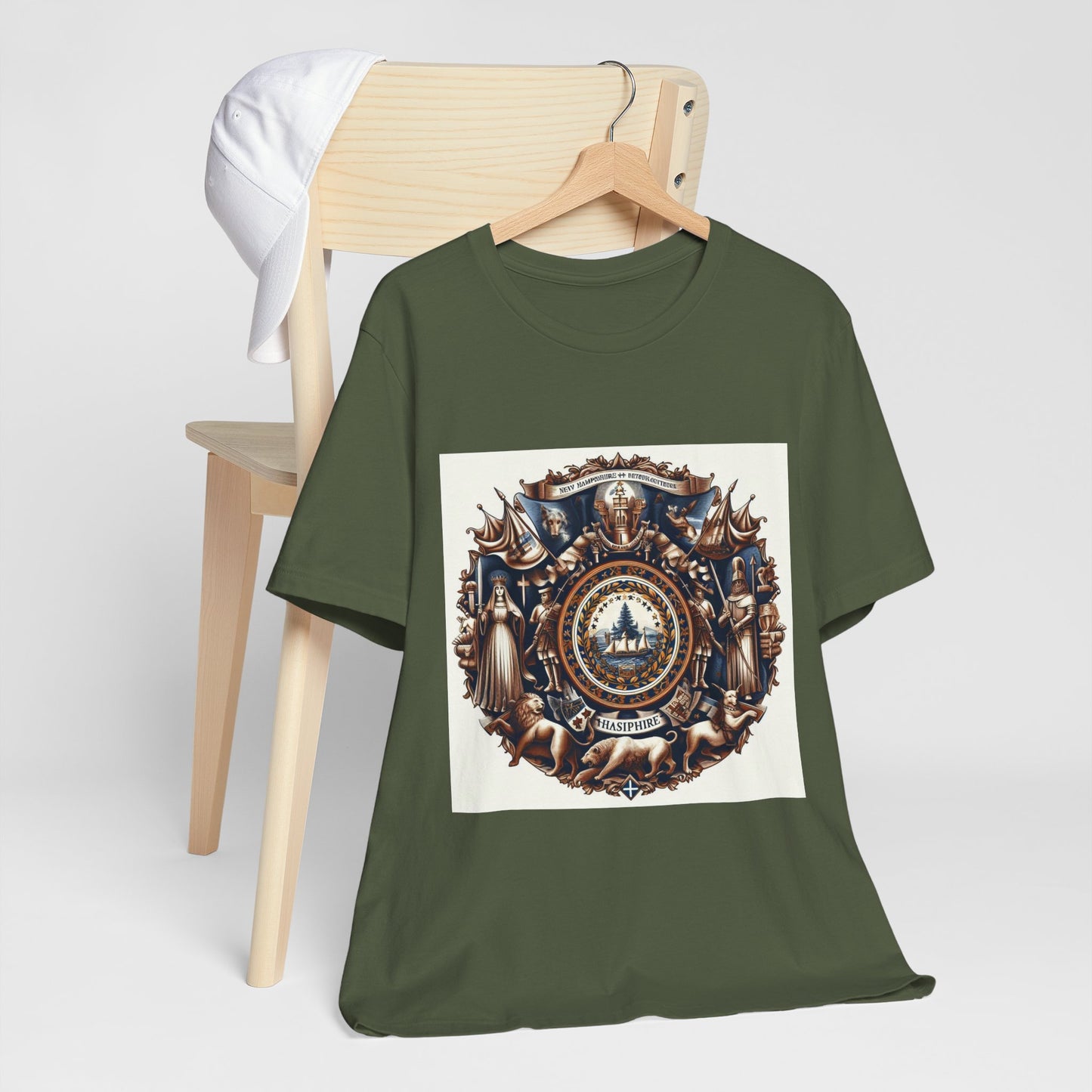 New Hampshire Vintage Christian Crusader - Unisex Jersey Tee - USA - 100% Charity Benefit - The God Vote Collection by Chris Rabalais