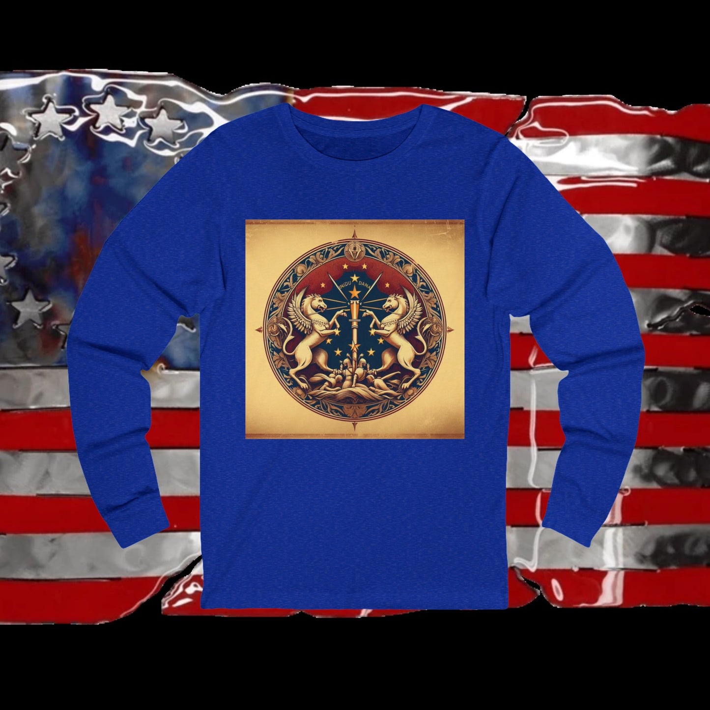 Indiana Vintage Christian Crusader - Unisex Premium Long Sleeve Jersey Tee - 100% Charity - The God Vote Collection by Chris Rabalais