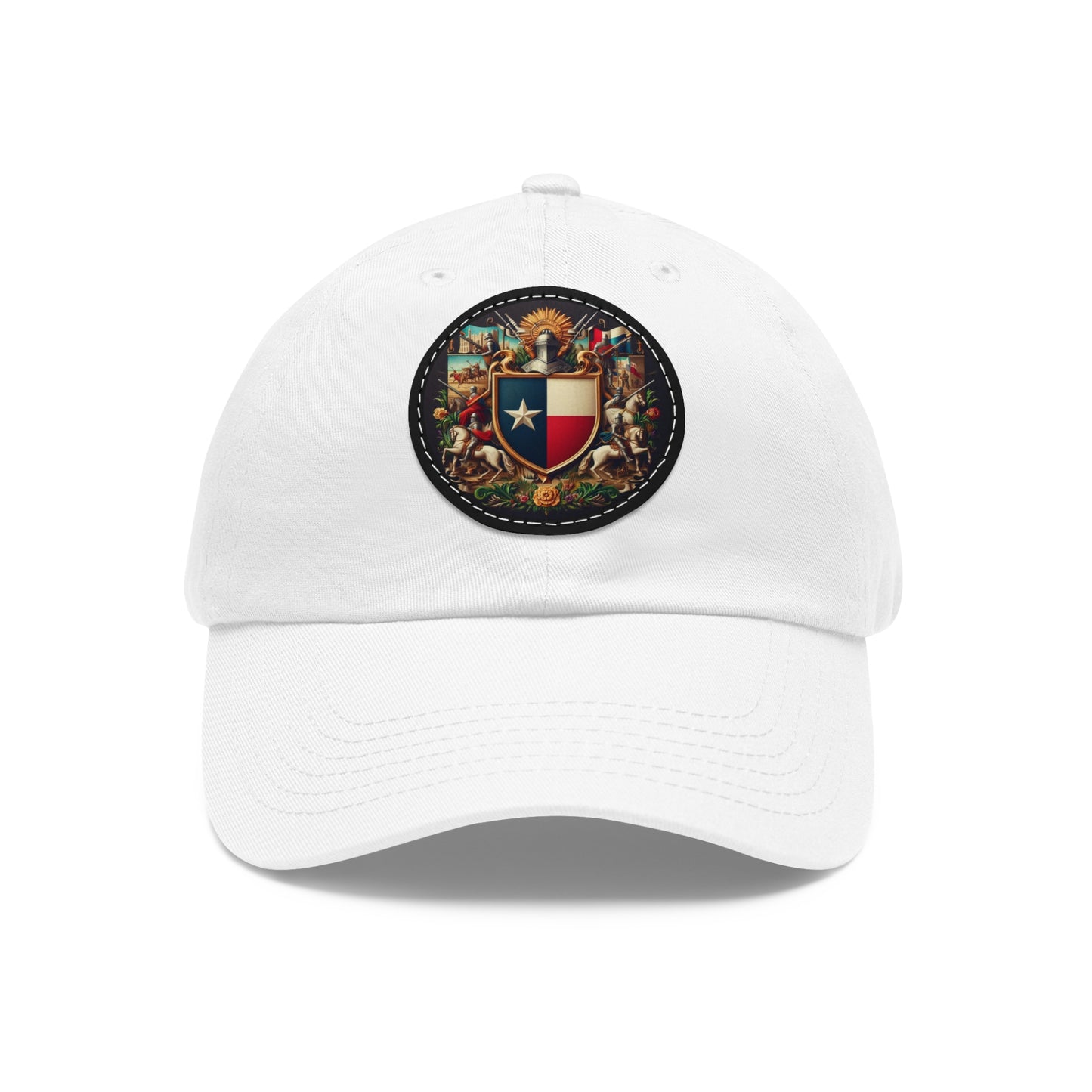 Texas Vintage Christian Crusader Campaign Hat - Chino Twill Leather Logo - 100% Charity - The God Vote Collection by Chris Rabalais