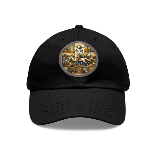 Iowa Vintage Christian Crusader Campaign Hat - Chino Twill Leather Logo - 100% Charity - The God Vote Collection by Chris Rabalais