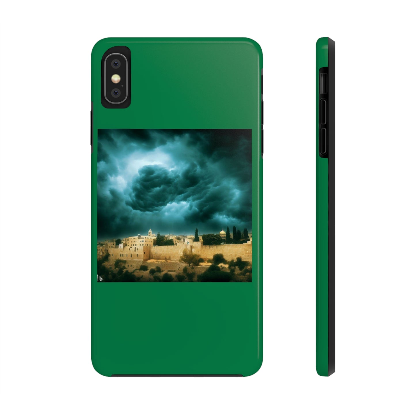 AImagination Collection iPhone Tough Case - "Storm Over Jerusalem" - The God Ball Originals by Chris Rabalais (2024)