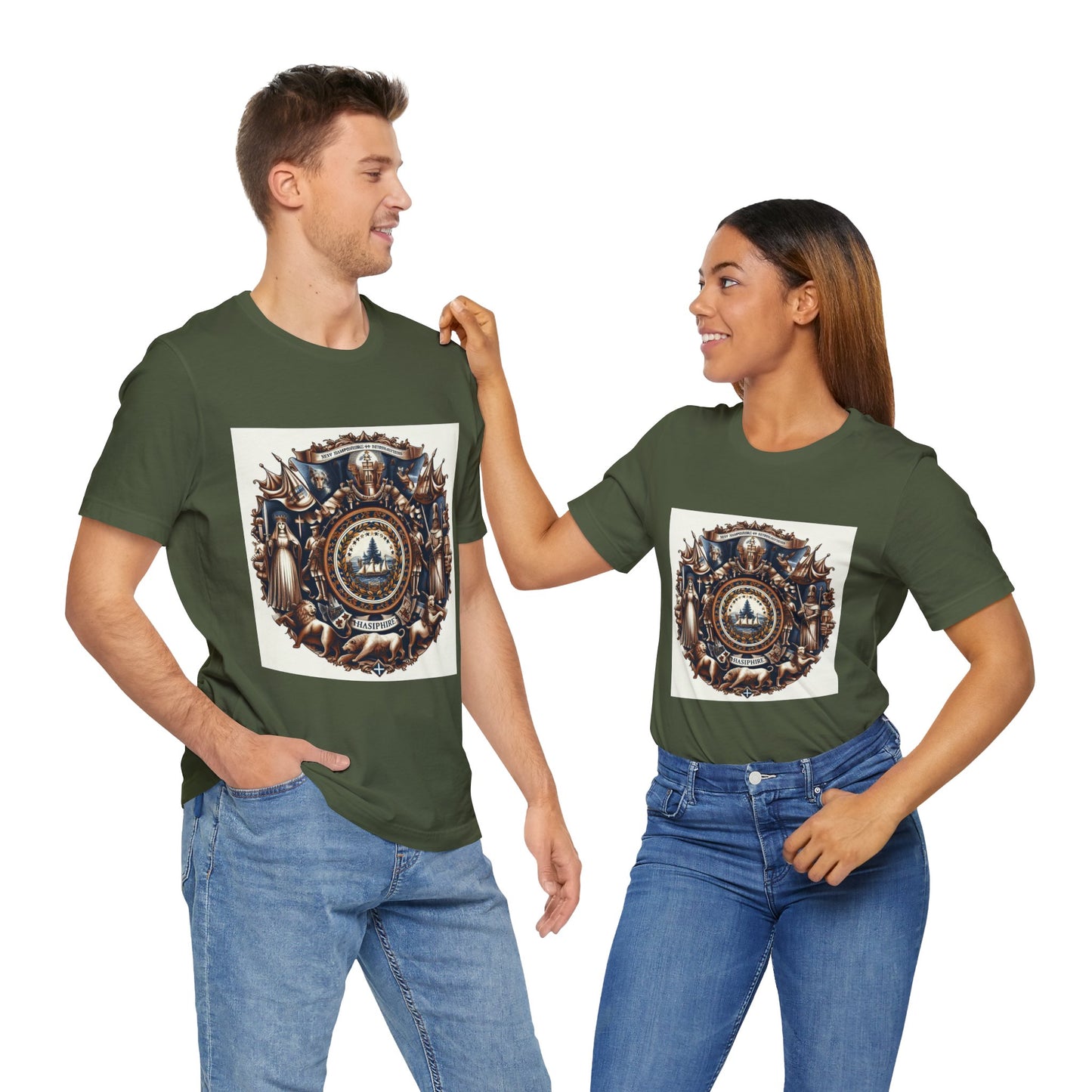 New Hampshire Vintage Christian Crusader - Unisex Jersey Tee - USA - 100% Charity Benefit - The God Vote Collection by Chris Rabalais