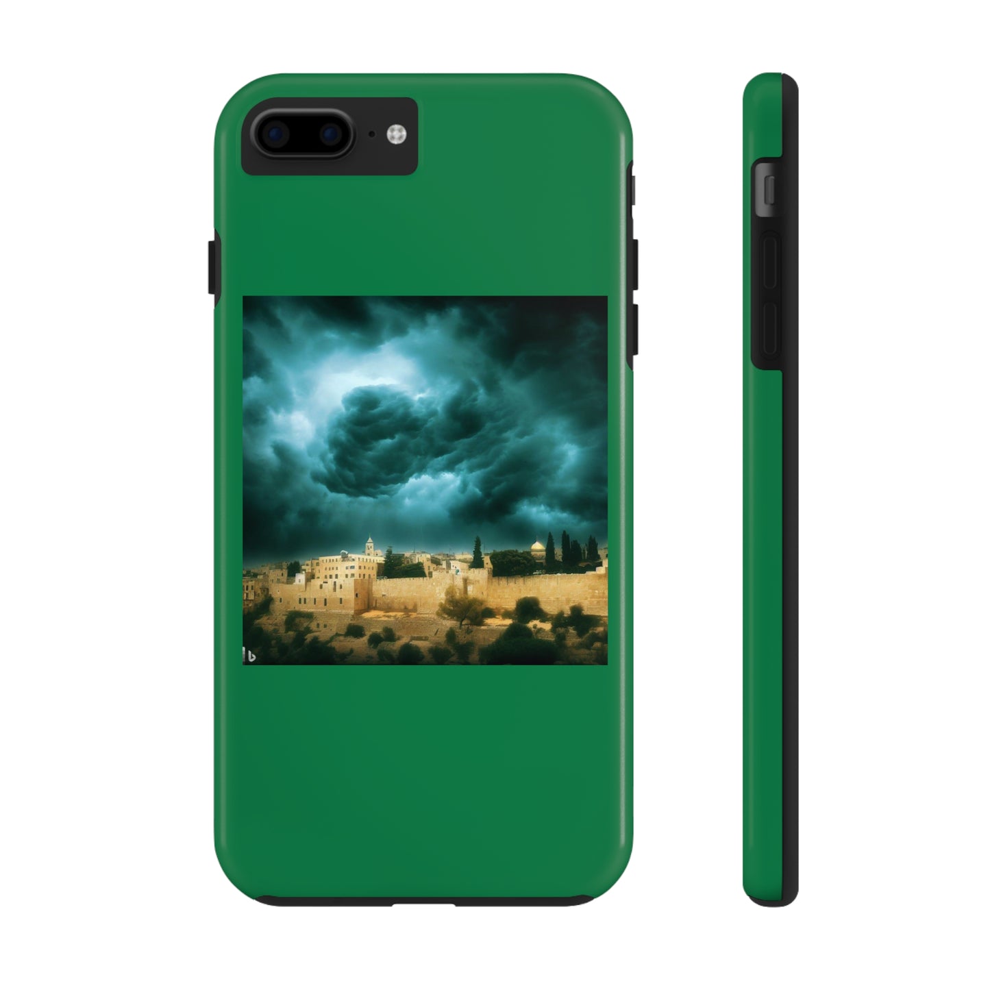 AImagination Collection iPhone Tough Case - "Storm Over Jerusalem" - The God Ball Originals by Chris Rabalais (2024)