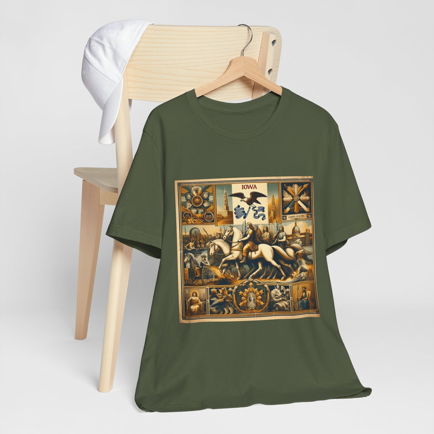 Iowa Vintage Christian Crusader - Unisex Jersey Tee - USA - 100% Charity Benefit - The God Vote Collection by Chris Rabalais