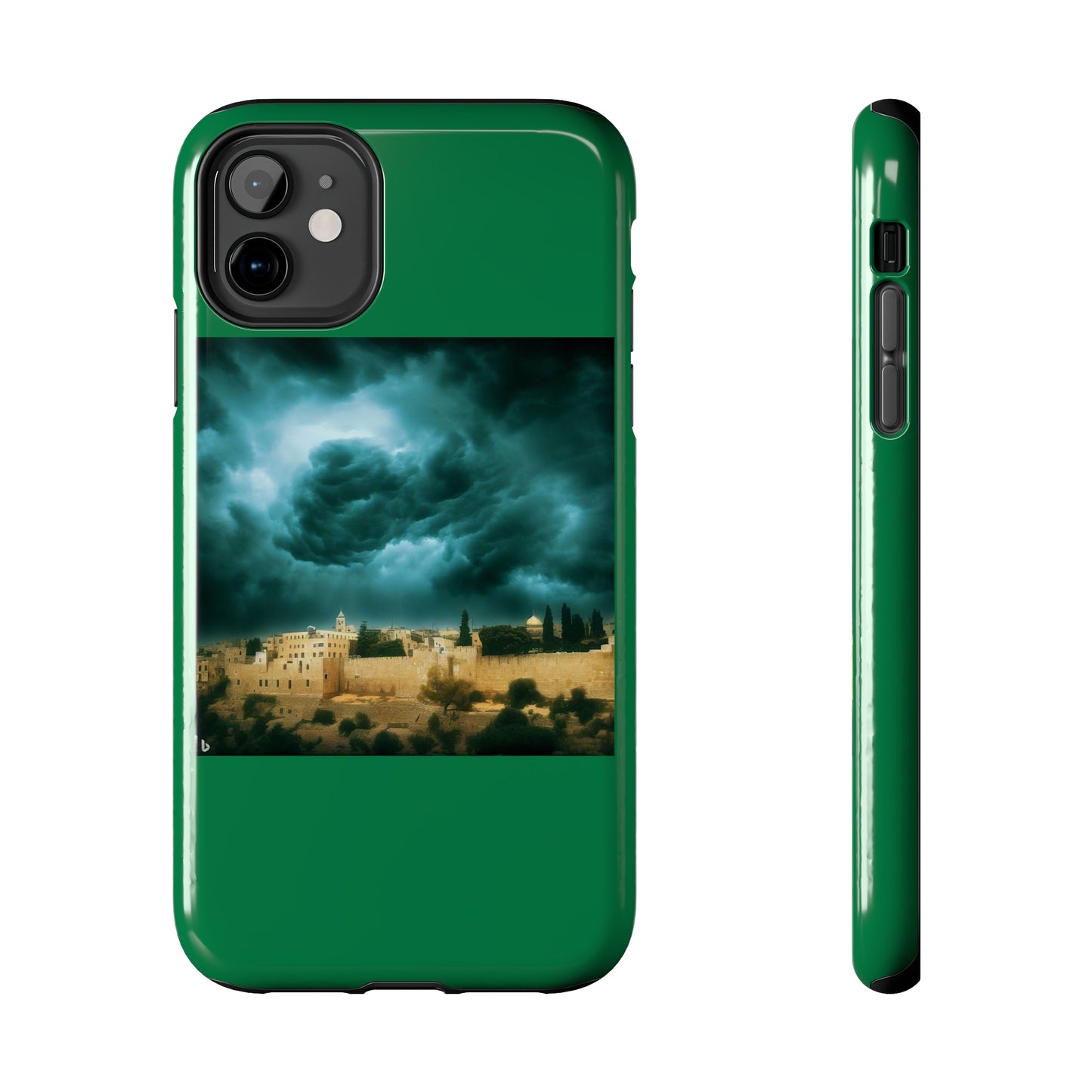 AImagination Collection iPhone Tough Case - "Storm Over Jerusalem" - The God Ball Originals by Chris Rabalais (2024)