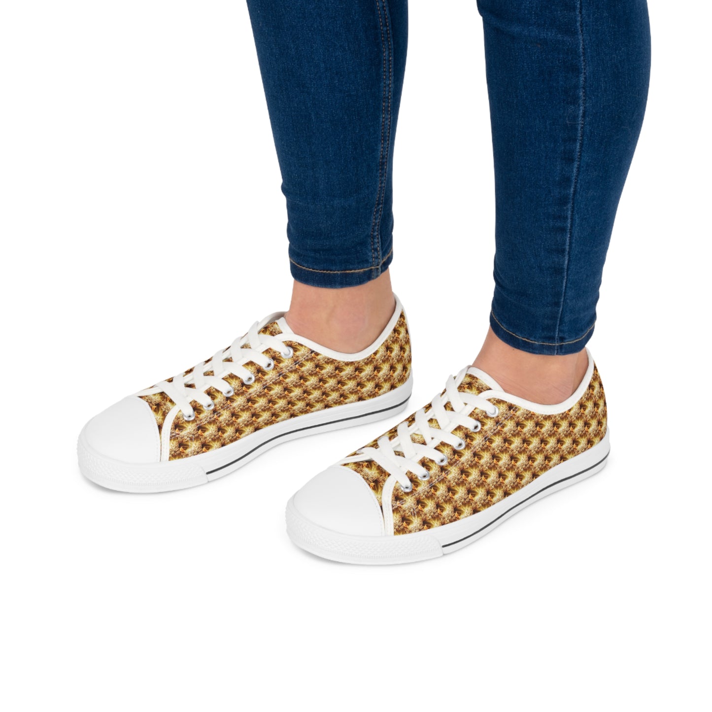 AImagination Collection Women's Low Top Sneakers - "The Golden Kingdom" - The God Ball Originals by Chris Rabalais (2024)