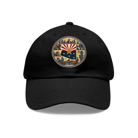 Arizona Vintage Christian Crusader Campaign Hat - Chino Twill Leather Logo - 100% Charity - The God Vote Collection by Chris Rabalais