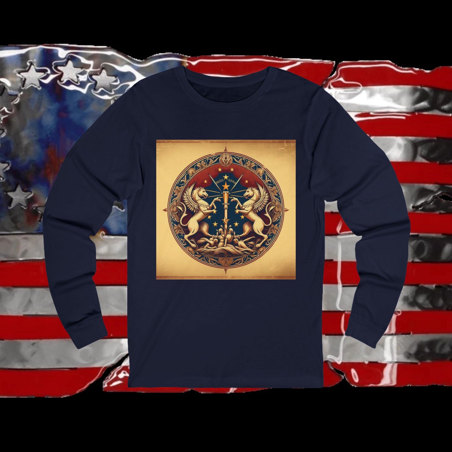 Indiana Vintage Christian Crusader - Unisex Premium Long Sleeve Jersey Tee - 100% Charity - The God Vote Collection by Chris Rabalais