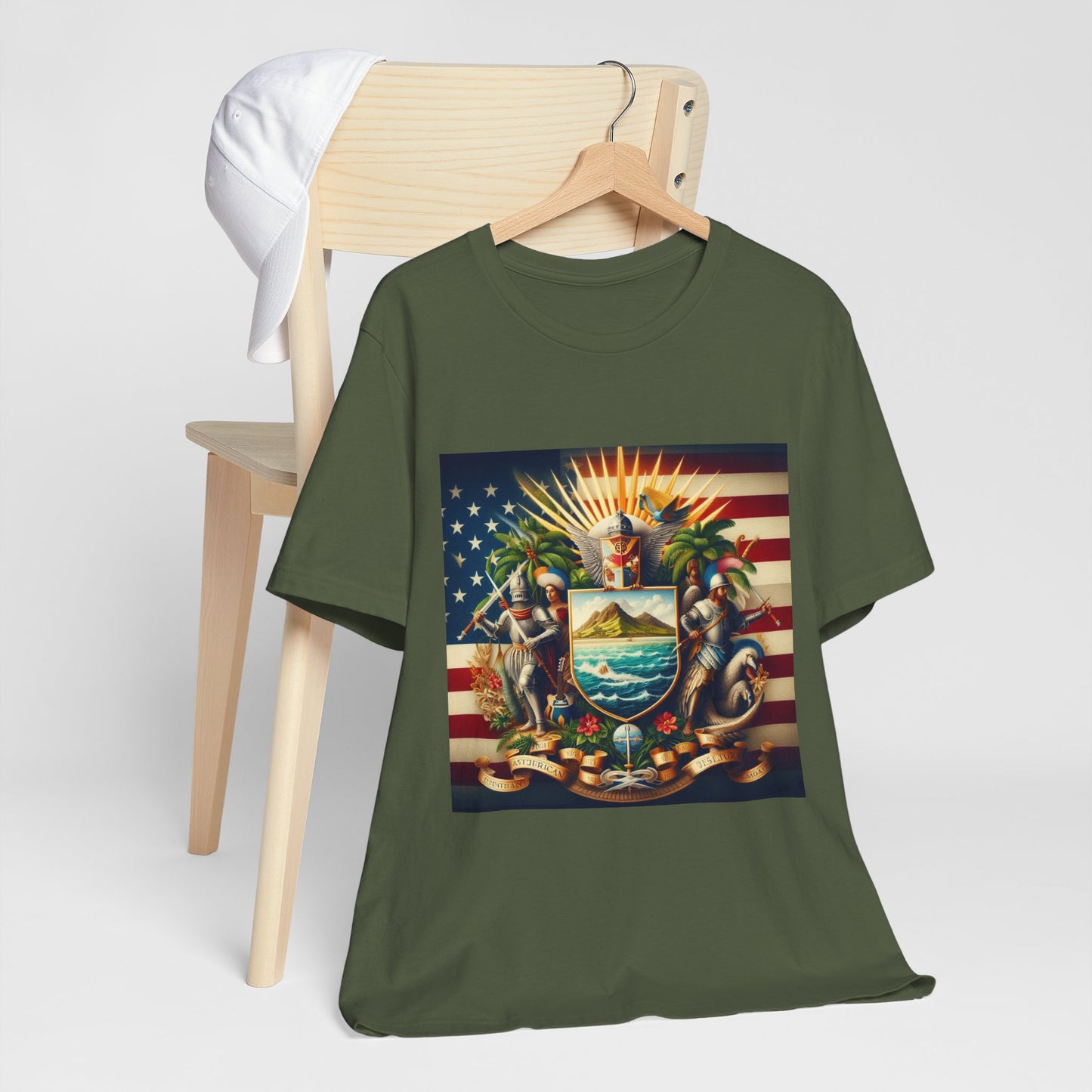 American Samoa Vintage Christian Crusader - Unisex Jersey Tee - USA - 100% Charity Benefit - The God Vote Collection by Chris Rabalais